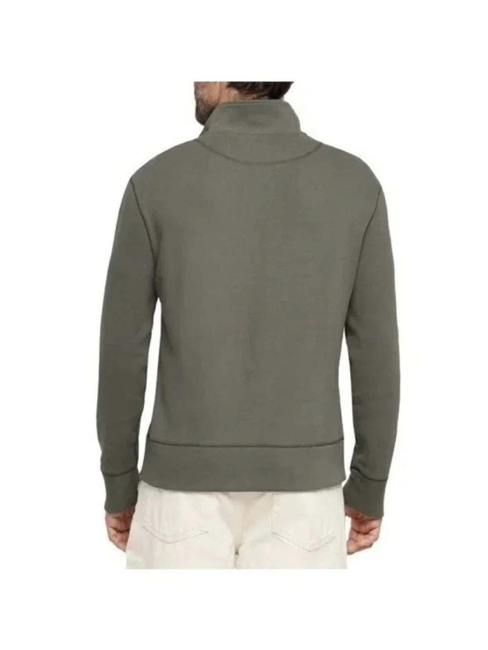 Banana Republic Men's XL Green  1/4-Zip Pullover Sweatshirt Cotton Blend e1434